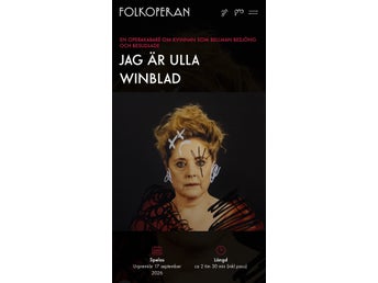 Jag är Ulla Winblad - Folkoperan 17/9