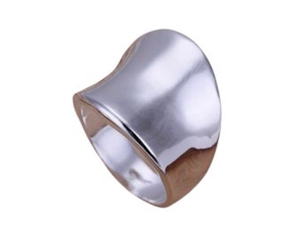 HELT NYTT! Ring pläterad med äkta silver 925, ST 9 ca 19-20 mm