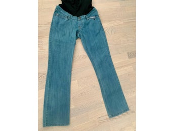 Polarn O. Pyret blå jeans för gravida, storlek 34