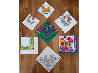 Påsk servetter till decoupage eller för samlaten 60/70-tal retro vintage
