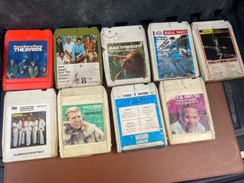 Retro 8-track samling: Le-Bo fodral med 9 tidiga kassettband (Supremes m.fl.)