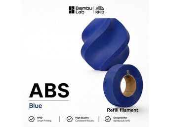Bambu Lab ABS Blue Filament , 1.75mm 1kg, REFILL