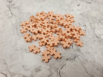 Helt Nytt Plus-Plus Mini Byggklossar, 50 stycken Persikofärgat