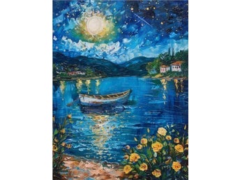 Eka i Stjärnklar natt – Van Gogh inspirerad tavla