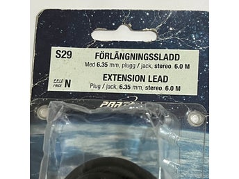 Förlängningssladd 6.35 mm, 6.0 m