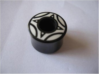 TUNNEL TÖJNING PIERCING 18 MM (ORGANISKT) SVART/VIT MÖNSTER