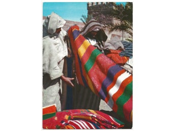 Vykort Souk au tapis Carpet Market Teppich-Markt