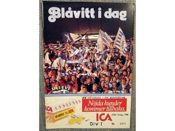 IFK Göteborg - IFK Norrköping 1986 Blåvitt i dag Program Fotboll Affisch foto