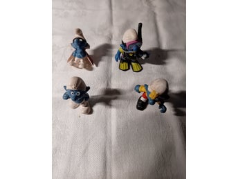 Smurf-figurer, 4 stycken