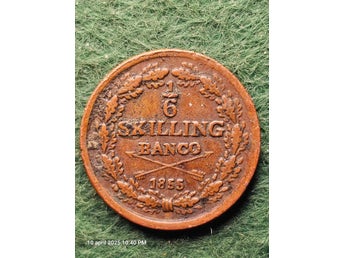 1/6 Skilling Banco 1855