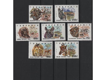 Tanzania 1995 Djur nationalparker 7v + block