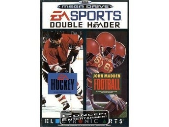 EA SPORTS DOUBLE HEADER, EA HOCKEY +JOHN MADDEN (komplett) till Sega Mega Drive