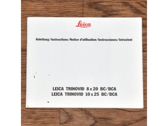 Leica Leitz Trinovid 8x20 & 10x25 BC / BCA manual