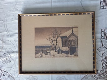 Original teckning av G. Borg, Motiv från Skansen
