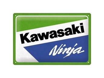 Kawasaki Ninja - Plåtskylt 20 x 30 cm.