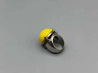 Vintage Ring med gul sten