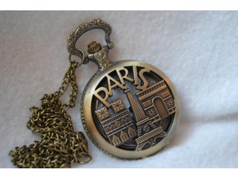 Paris m. Parisetornet Logo Frankrike Fickur (Quartz) Halsband Ny