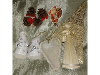 Julpaket 2 - ängel, stjärna, tomte m.m. - jul advent dekoration julgranspynt