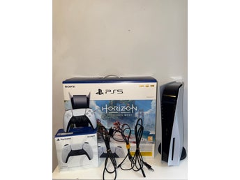 PlayStation 5 Disk edition , kontroller, spil samt original emballage!!