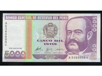 1988 Peru 5.000 Intis se bild