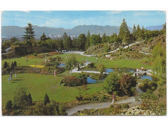 Äldre vykort från 1963 - Queen Elizabeth Park, Vancouver, Kanada