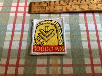 IVV 10000 km. Internationaler Volkssportverband, tygmärke