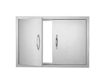 BBQ Access Door, 774x533 mm Double Outdoor Kitchen Door, Stainless Steel Flush