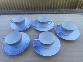 Danmark - Bing & Gröndahl - 5 kaffekoppar med fat