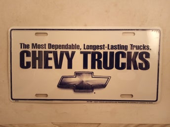 chevy trucks the most deoendable longest lasting trucks licens plate 15cm*30cm