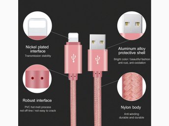 iPhone iPod iPad USB laddare (Rosa) iPhone iPod iPad USB laddare (Rosa)