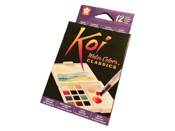 NY KOI VATTENFÄRGER SKETCHBOX - 12 FÄRGER
