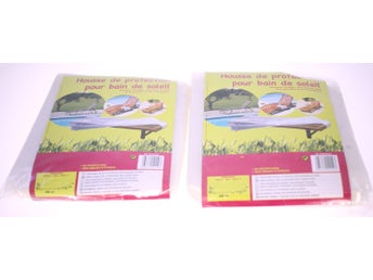 UV Sun Lounger plastic cover protectors-2 included-NEW and sealed-Weight 842g