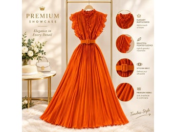 Orange klänning