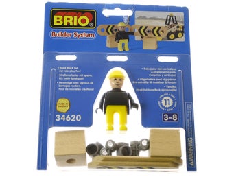BRIO Builder System 34620 - Vägarbetare med vägspärr