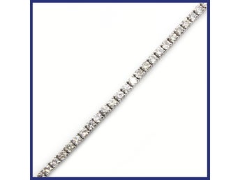 Tennisarmband, 18K vitguld, naturliga briljantslipade diamanter (2,5ct, 18,5cm)
