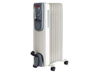 Elektrisk oljeradiator med 7 lameller – 3 värmelägen, termostat, 4057984012419