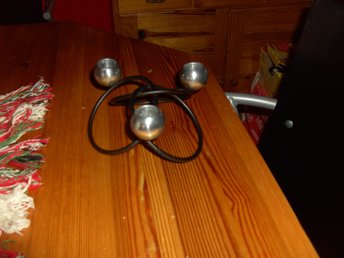 Vita ljusstakar shabby chic