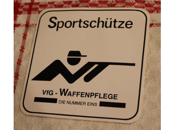 SPORTSCHUTZE VFG . WAFFENPLEGE. DEKAL