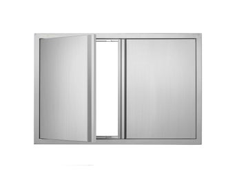 BBQ Access Door, 914x610 mm Double Outdoor Kitchen Door, Stainless Steel Flush