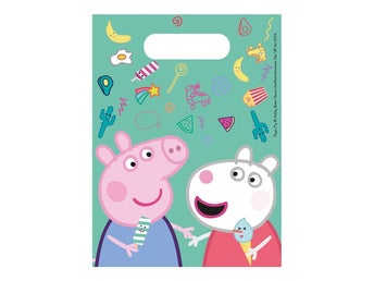 Partypåsar Greta Gris Peppa Pig 6-Pack Party Bags Godispåsar Kalaspåsar *NYTT*
