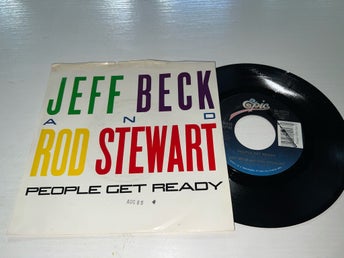 Jeff Beck & Rod Stewart - People Get Ready / Back On The Street 7” US Promo Sing