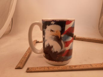 kaffe mugg örn örnar med amerikanska flaggan 66667
