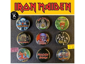 9 st Iron Maiden pins #1 (25 mm) * gratis porto *