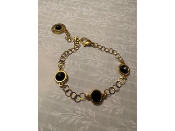 Lätt eteriskt armband med Onyx & Swarovskikristaller
