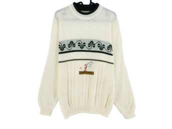 Cosby vintage retro 90-tals vit tröja, storlek M