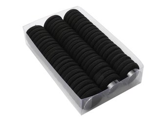 Elastiska hårsnoddar - Hårband - Svart - 50st