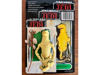 Star Wars Amanaman figur 1985, med vapen och cardback