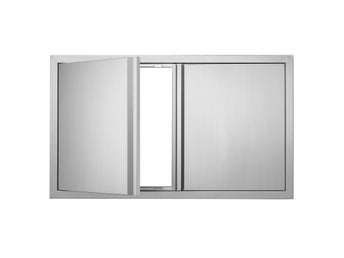 BBQ Access Door, 914x534 mm Double Outdoor Kitchen Door, Stainless Steel Flush