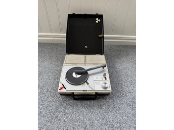 Vintage Denon skivspelare – batteridriven – retro