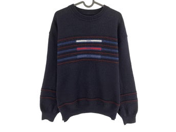 Cosby Vintage Retro 90-tals Marinblå Tröja Pullover Storlek XL